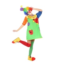 Clownskostüm mit Hut für Frauen