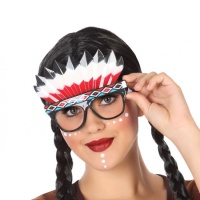 Indianer-Feder-Brille