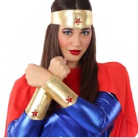 Wonder Woman Stirnband und Armbänder