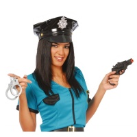 Polizeipistole und Handschellen - 22 cm