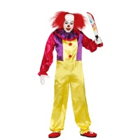 Gelbes Killer Clown Kostüm für Männer