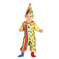 Clownskostüm mit bunten Tupfen für Babies