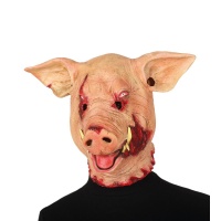 Maske mit abgetrenntem Schweinekopf