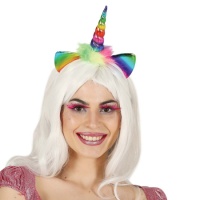 Regenbogen Einhorn Stirnband