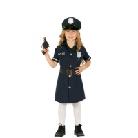 Polizeikostüm mit Kleid für Mädchen