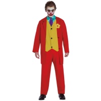 Rotes Joker Clown Kostüm für Männer