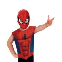 Spiderman-Kostüm mit T-Shirt und Maske für Kinder