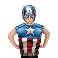 Captain America T-Shirt und Maske Kostüm für Kinder