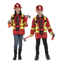 Kinder Feuerwehrmann Kostüm mit Zubehör