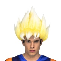 Son Goku Saiyan boxed Perücke für Erwachsene