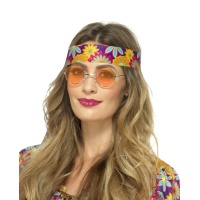 Orangefarbene Hippie-Brille