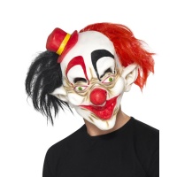 Clownsmaske mit Hut und Haaren