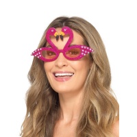 Flamingo-Brille mit Glitzer