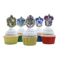 Hogwarts-Schild Cupcake-Picks - 15 Stück