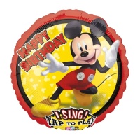 Mickey Mouse Luftballon mit Happy Birthday Musik 71 cm - Anagramm