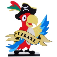 Tafelaufsatz Piratenpapagei 20 x 15 x 4 cm