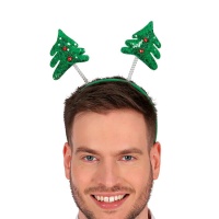 Weihnachtsbaum-Stirnband mit Pailletten