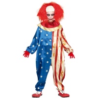 Amerikanischer Killer Clown Kostüm für Kinder