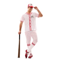 Rotes Baseballspieler-Kostüm für Männer