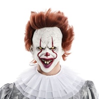 Killer Clown Maske mit Haaren