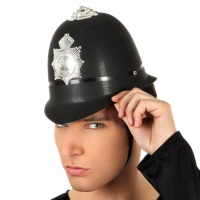 Schwarzer Polizeihelm