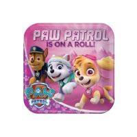 Paw Patrol 23 cm quadratische Teller - 8 Stk.