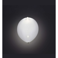 25 cm Latexballons mit weißem LED-Licht - 5 Stk.