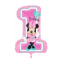 Minnie Mouse Nummer 1 Happy Birthday Ballon 48 x 71 cm - Anagramm