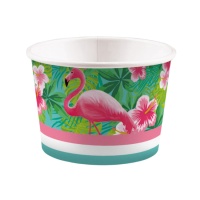 Hawaiianische Flamingo-Becher - 8 Stück