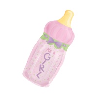 Baby Shower Ballon Silhouette XL Baby Shower Flasche Mädchen 33 x 79 cm - Anagramm