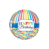 Happy Birthday Regenbogen Luftballon orbz 38 x 40 cm - Anagramm