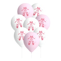 Ballerina Latex Luftballons - 8 Stk.