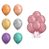 Latex Luftballons 17,7 cm verchromt - Qualatex - 100 Stk.