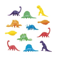 Assortierte Dinosaurierfiguren - 12 Stück.