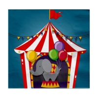 Jolly Circus Servietten 16,5 x 16,5 cm - 20 Stk.