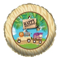 Happy Birthday Safari Abenteuer Ballon 45cm - Creative Converting