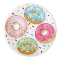 Assortierte 18 cm Donut-Teller - 8 Stk.