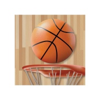 Basketball Servietten 16,5 x 16,5 cm - 20 Stk.