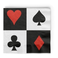 Casino Servietten 16,5 x 16,5 cm - 20 Stk.