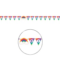 Happy Birthday Regenbogen-Banner - 1,82 m