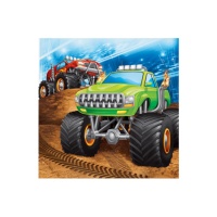 Monster Trucks Party-Servietten 16,5 x 16,5 cm - 16 Stk.