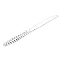 17,5 cm transparente Plastikmesser - 12 Stück.