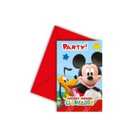 Mickey Mouse Einladungen - 6 Stück