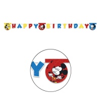 Happy Birthday Girlande Mickey Vintage - 2,00 m