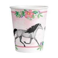 Pink Horse Becher 250 ml - 8 Stück