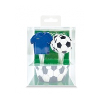 Fußball-Cupcake-Kapseln mit Picks - Scrapcooking - 24 Stück.