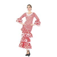 Rot-weißes Flamenco-Kostüm für Frauen