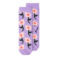 Fliederfarbene Blumensocken für Kinder