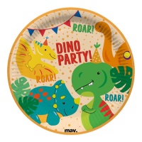 Dino Partyteller 22,7 cm - 8 Stück.