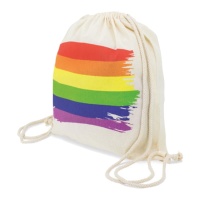 Rucksack aus Baumwolle mit Regenbogenflagge